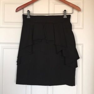 Black mini skirt